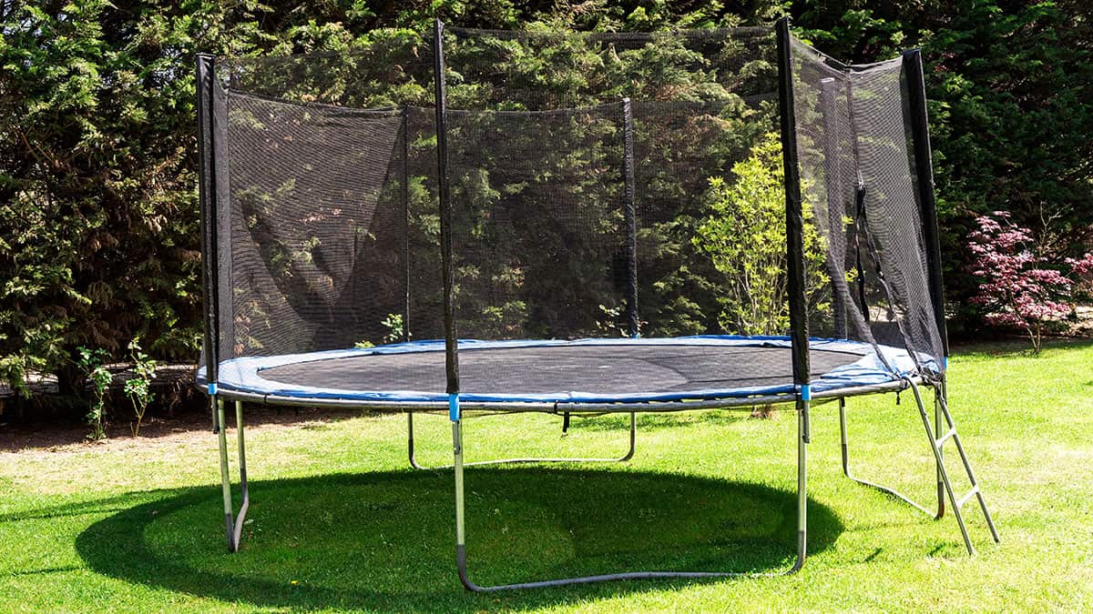 1-800-GOT-JUNK? removes a broken trampoline and ensures its proper recycling.